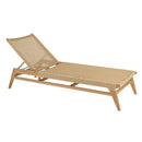 Valeria - Bain De Soleil - Teck/Rotin Synthétique - Bois Clair/Beige