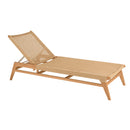 Valeria - Bain De Soleil - Teck/Rotin Synthétique - Bois Clair/Beige