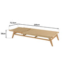 Valeria - Bain De Soleil - Teck/Rotin Synthétique - Bois Clair/Beige