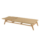 Valeria - Bain De Soleil - Teck/Rotin Synthétique - Bois Clair/Beige