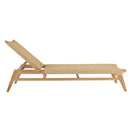 Valeria - Bain De Soleil - Teck/Rotin Synthétique - Bois Clair/Beige