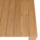 Valeria - Salon De Jardin - Rotin Synthétique/Acier/Teck/Olefin/Mousse Polyuréthane/Fibre Polyester - Beige/Blanc/Bois Clair