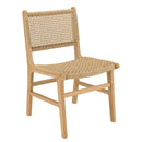 Valeria - Salon De Jardin - Teck Recyclé/Rotin Synthétique/Teck - Beige/Bois Clair/Marron