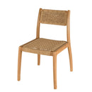 Valeria - Salon De Jardin - Teck Recyclé/Rotin Synthétique/Teck - Beige/Bois Clair/Marron