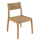 Valeria - Salon De Jardin - Teck Recyclé/Rotin Synthétique/Teck - Beige/Bois Clair/Marron