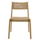 Valeria - Salon De Jardin - Teck Recyclé/Rotin Synthétique/Teck - Beige/Bois Clair/Marron