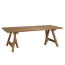 Valeria - Salon De Jardin - Teck Recyclé/Rotin Synthétique/Teck - Beige/Bois Clair/Marron