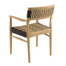 Valeria - Salon De Jardin - Teck Recyclé/Rotin Synthétique/Teck - Beige/Bois Clair/Marron/Noir