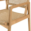 Valeria - Salon De Jardin - Teck Recyclé/Rotin Synthétique/Teck - Beige/Bois Clair/Marron