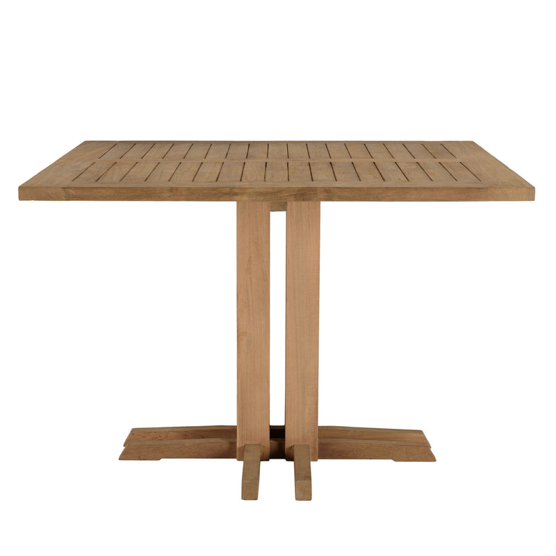 Valeria - Salon De Jardin - Teck Recyclé/Rotin Synthétique/Teck - Beige/Bois Clair/Marron
