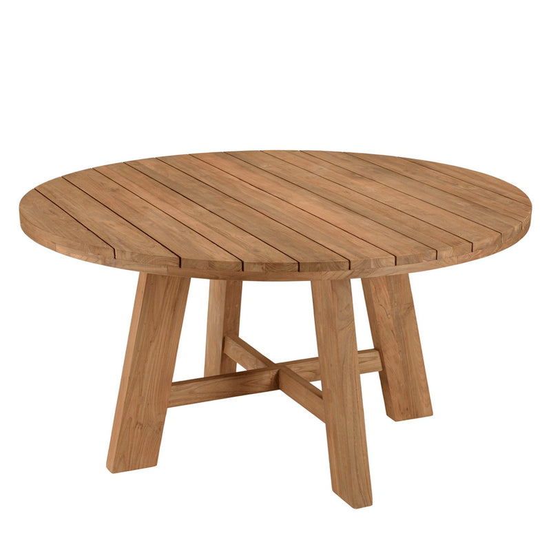 Valeria - Salon De Jardin - Teck Recyclé/Rotin Synthétique/Teck - Beige/Bois Clair/Marron/Noir