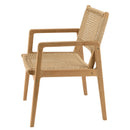 Valeria - Salon De Jardin - Teck Recyclé/Rotin Synthétique/Teck - Beige/Bois Clair/Marron