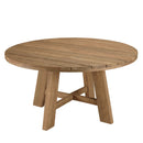 Valeria - Salon De Jardin - Teck Recyclé/Rotin Synthétique/Teck - Beige/Bois Clair/Marron