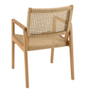 Valeria - Salon De Jardin - Teck Recyclé/Rotin Synthétique/Teck - Beige/Bois Clair/Marron
