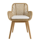 Valeria - Salon De Jardin - Bois Clair/Blanc/Beige/Marron