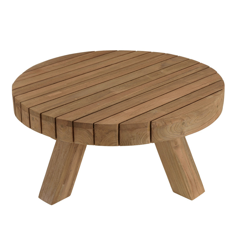 Valeria - Salon De Jardin - Teck Recyclé/Rotin Synthétique/Teck - Beige/Bois Clair/Marron