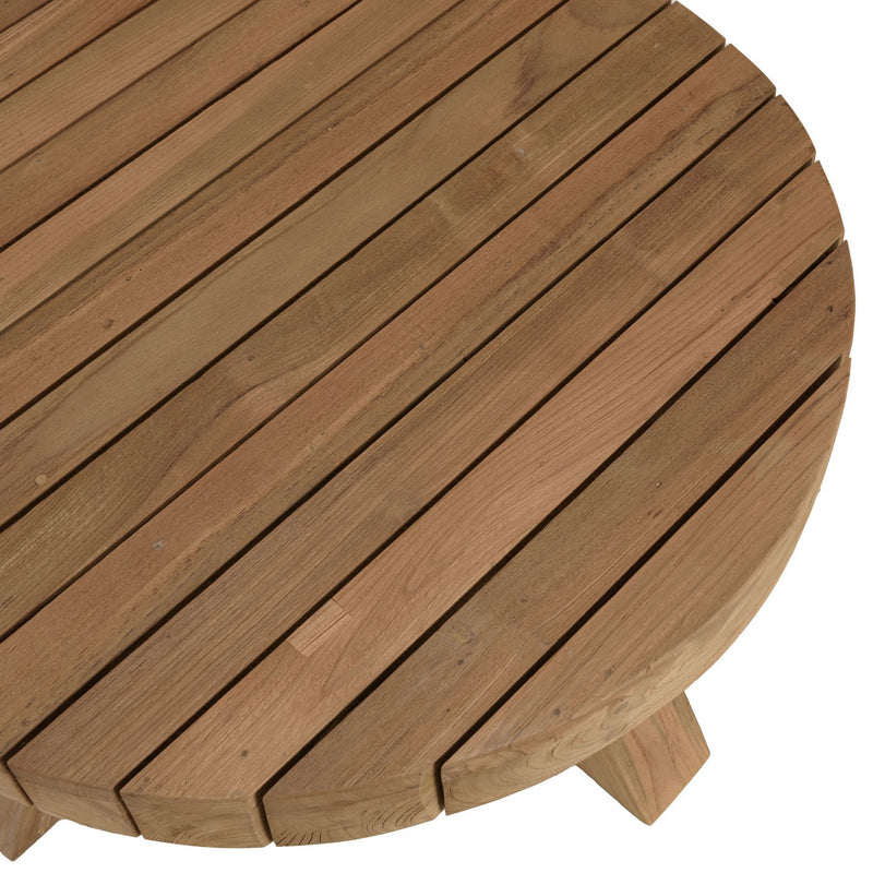 Valeria - Salon De Jardin - Teck Recyclé/Rotin Synthétique/Teck - Beige/Bois Clair/Marron