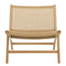 Valeria - Salon De Jardin - Teck Recyclé/Rotin Synthétique/Teck - Beige/Bois Clair/Marron