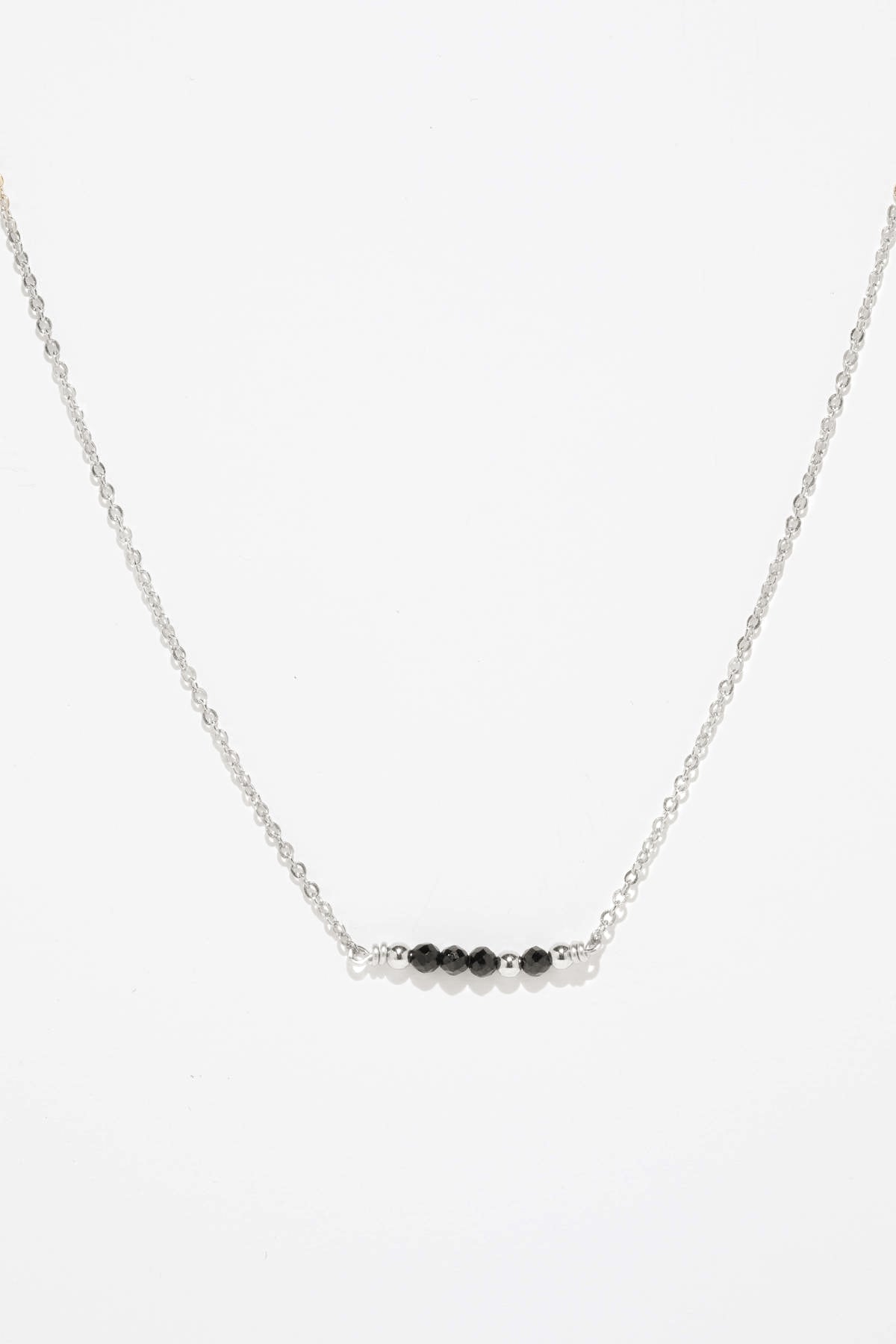 Collier Court Théa - Spinelle - Argent