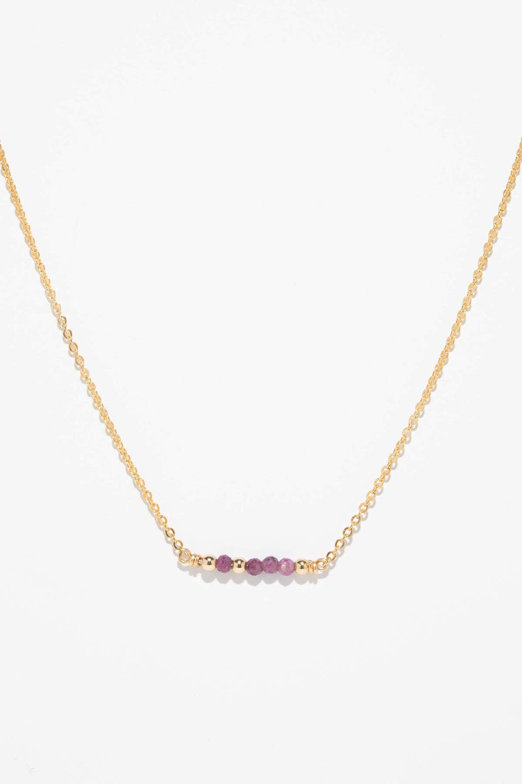 Collier Court Théa - Rubis