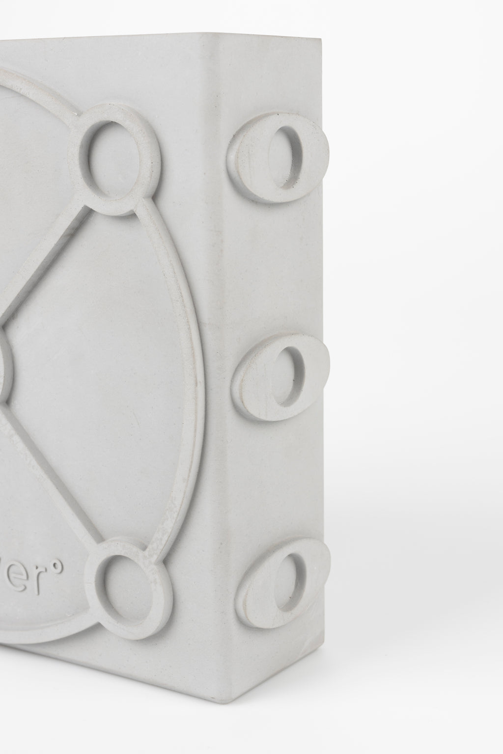 Graphic Plat - Vase - Concrete - Gray