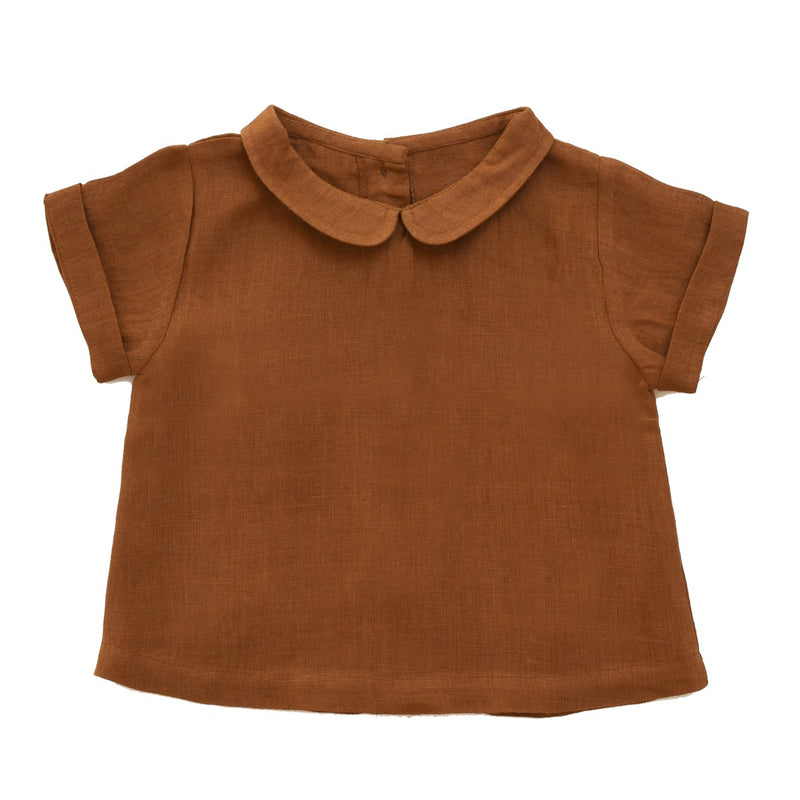 Abel Blouse Linen Caramel - Baby