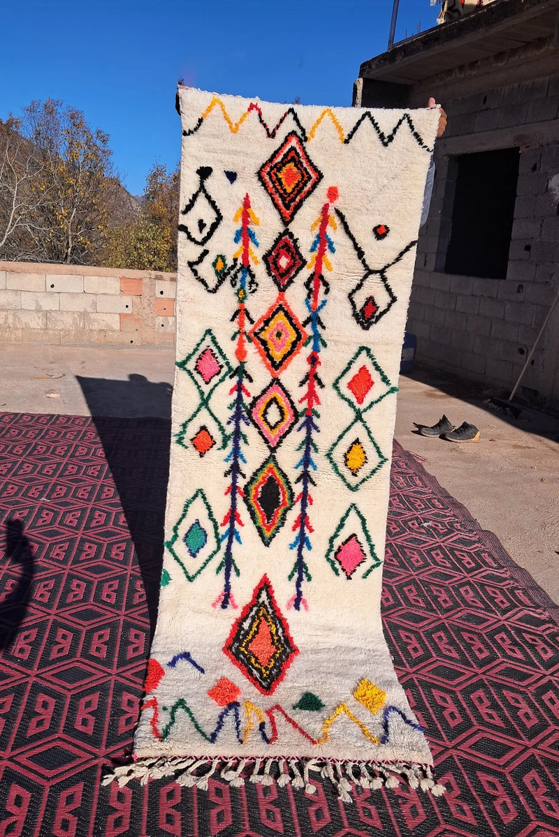 Tapis Berbère Coloré Couloir - 232 x 81 cm