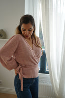 Cardigan À Noeud En Laine Et Mohair Pia Rose