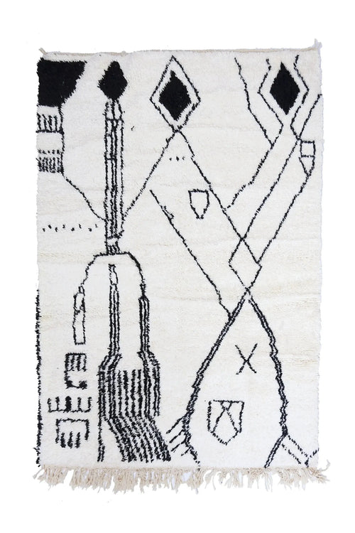 Tapis Béni Ouarain - 243 x 154 cm