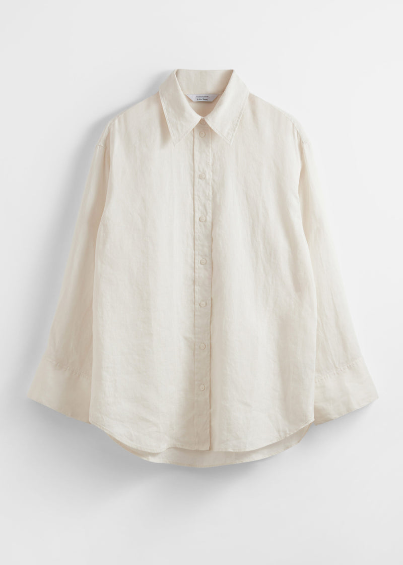 Shirt St Pilar Linen Ls Shirt - White - Women