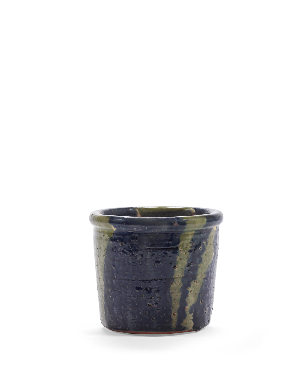 Glazed Shades - Pot De Fleurs - S - Terre Cuite - Bleu Gris