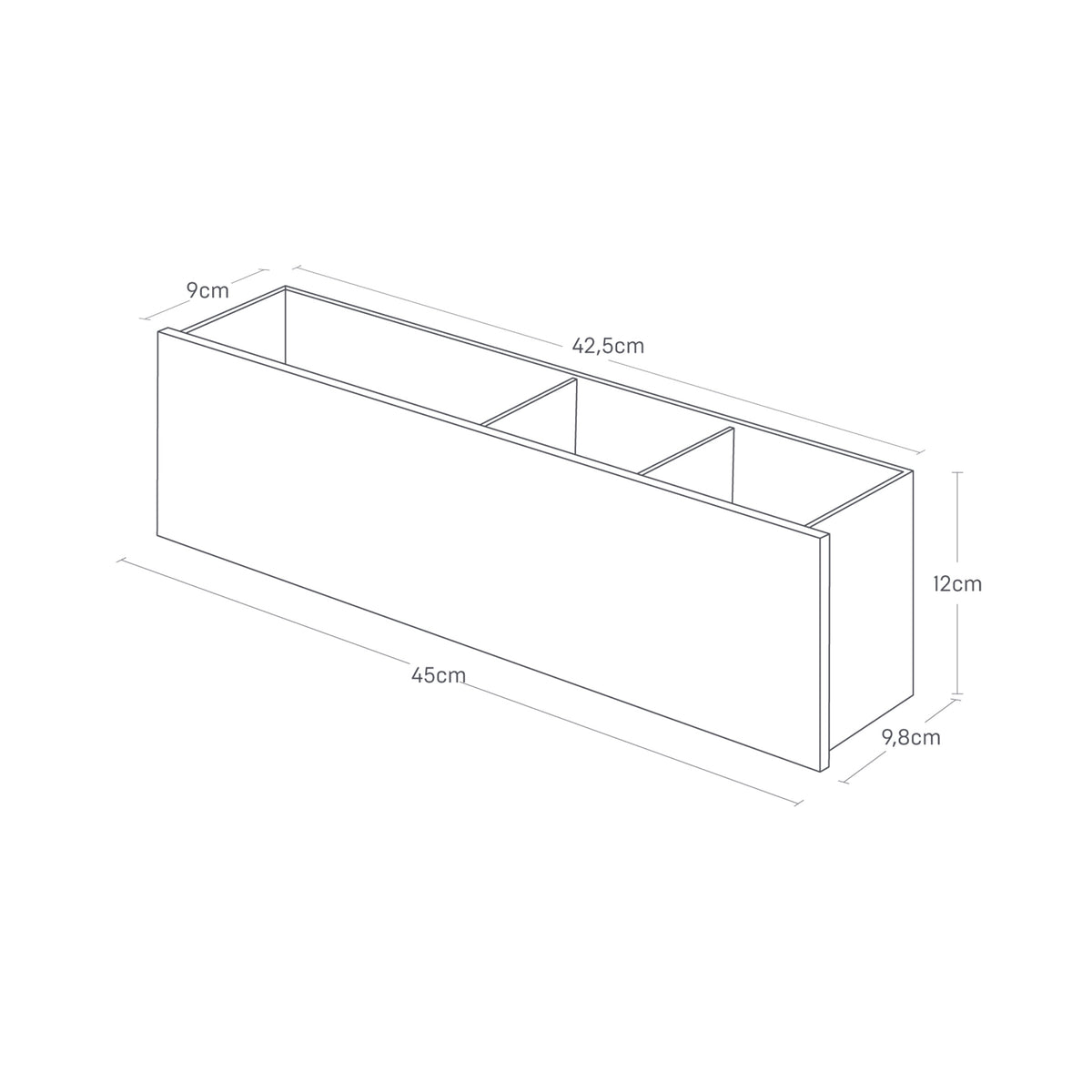 Boîte De Rangement Rin - Blanc Et Bois