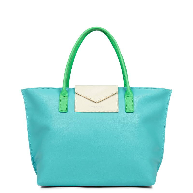 sac à main - maya #couleur_lagon-ivoire-vert-eco