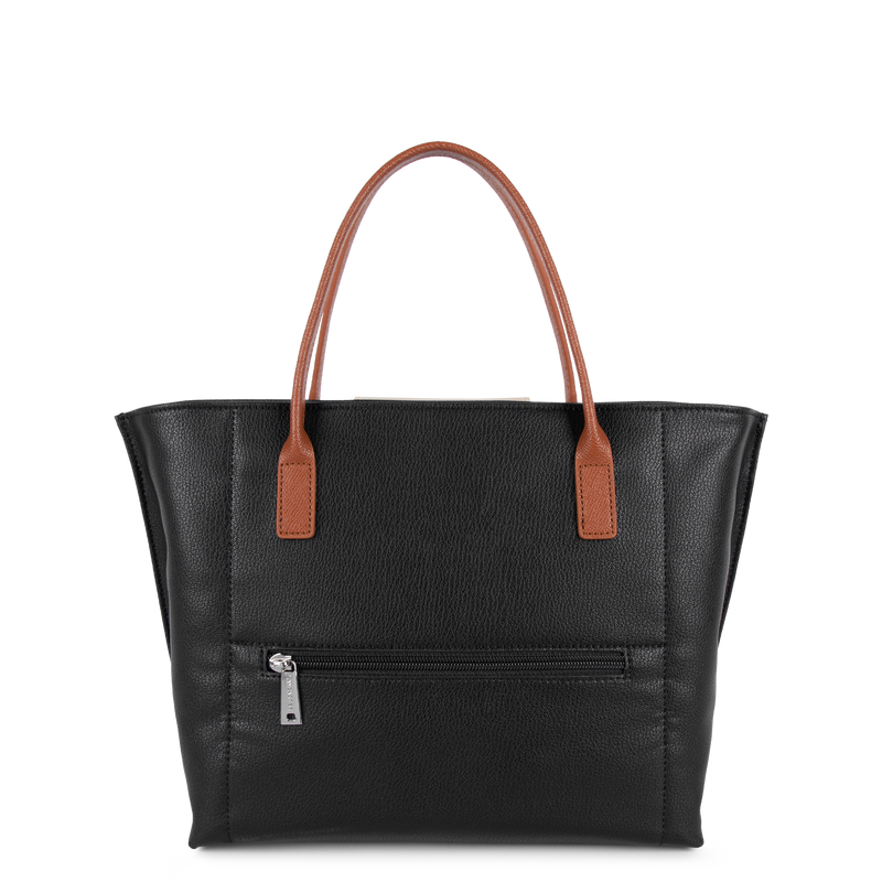 sac à main - maya #couleur_noir-galet-ros-cognac