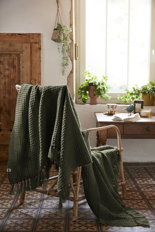 Plaid À Franges - Recyclé - Gabin - Thym