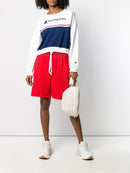 Sweat Champion Crewneck Croptop - Blanc