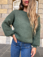 Prenda de punto de mohair y lana Gaia caqui