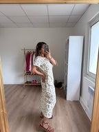 Robe Longue À Noeud Lucia Bleue
