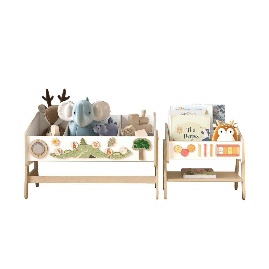 Trio Étagère-Table & Bibliothèque-Siège – Lilu