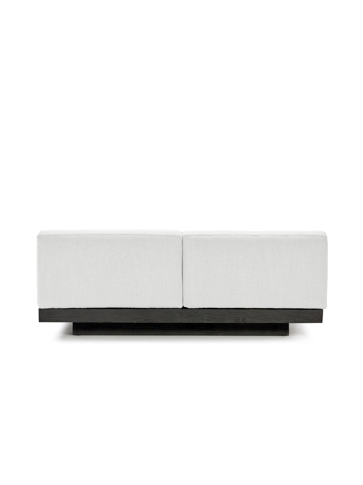 Rudolph - Banc 2 Places D'intérieur - Aluminium, Bois Et Tissu D'ameublement - Blanc Cassé Noir