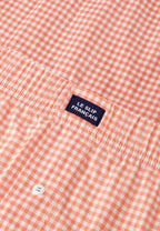 Caleçon Jacques Vichy En Coton - Orange Corail