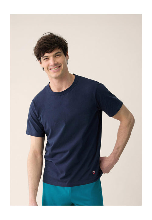 Ensemble Pyjama Haut Et Short En Coton - Bleu