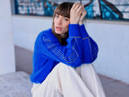 Pull Alix Angora Bleu Olympiade Et Doré.