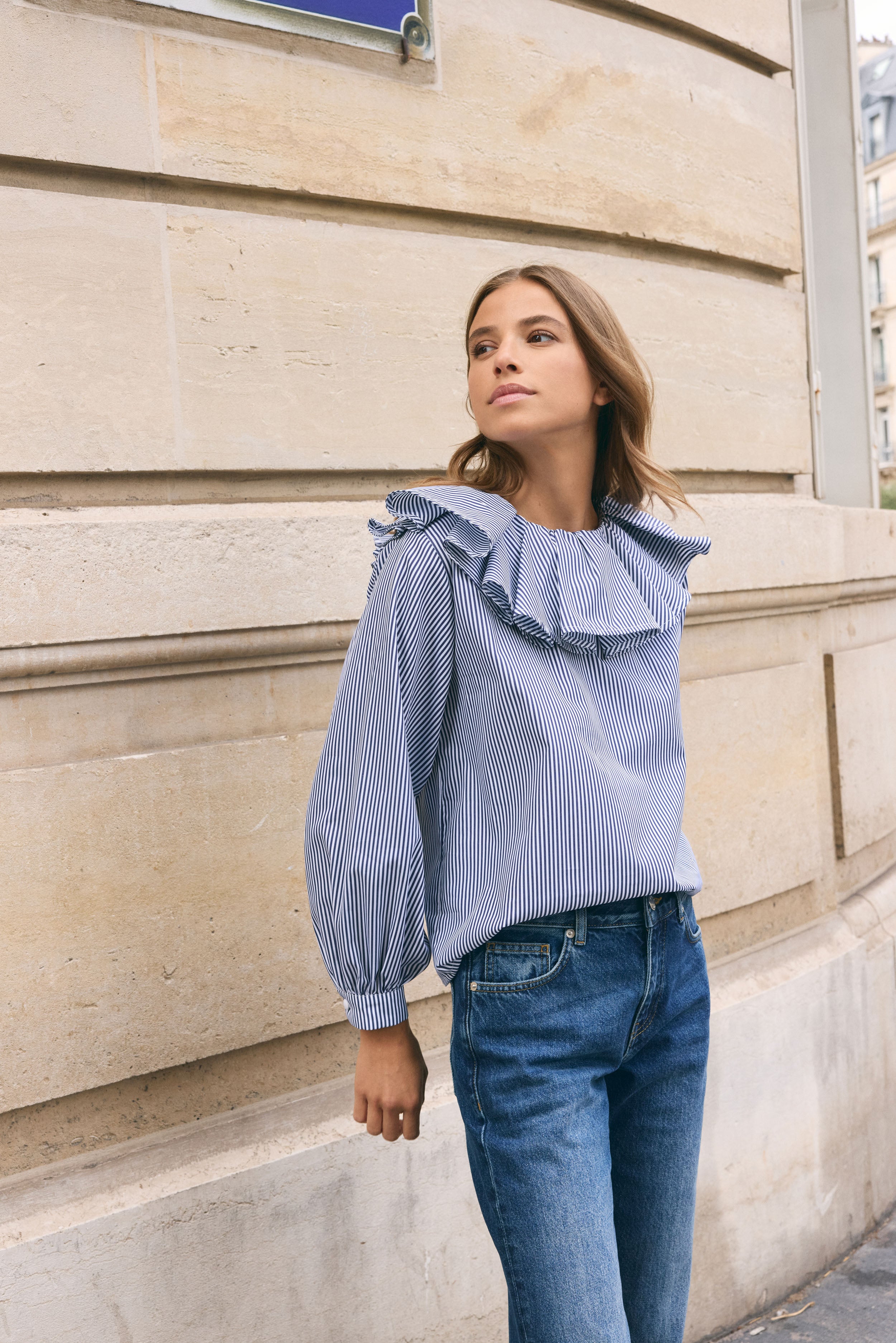 Le Segur Blouse - Navy Blue