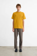 Mini Logo Plain T-Shirt Mustard