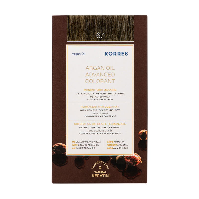 6.1 Coloración Rubio Ceniza Oscuro - Argán