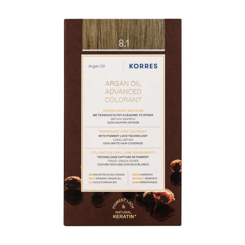 8.1 Blond Très Clair Cendré Coloration - Argan
