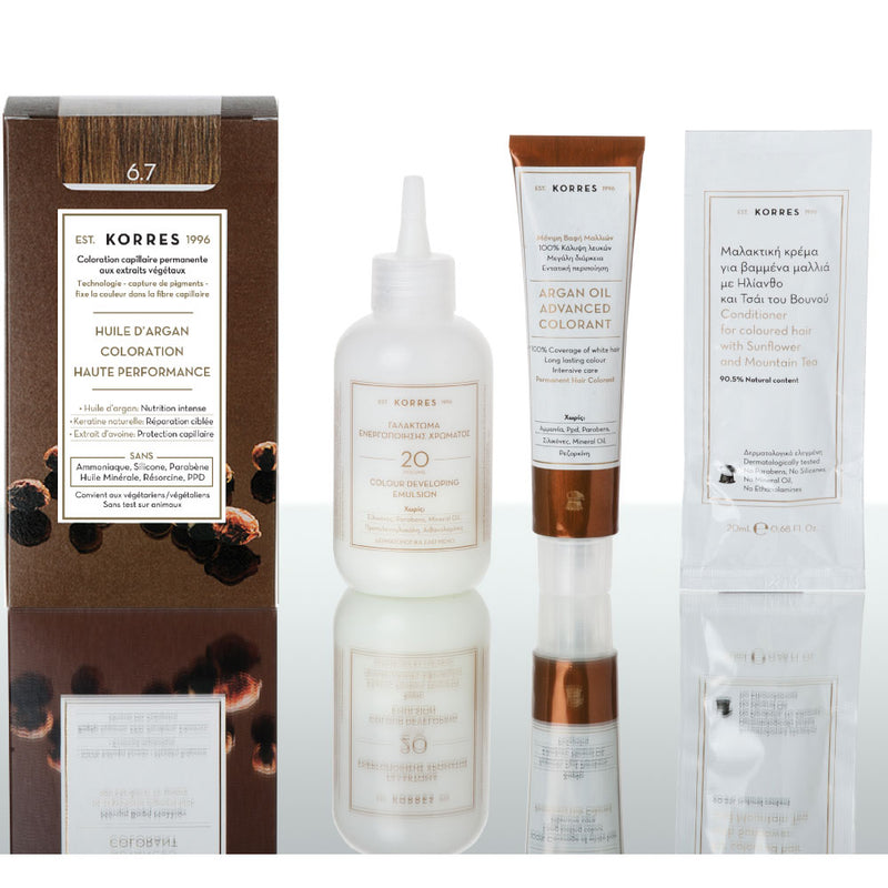 6.7 Blond Foncé Marron Coloration - Argan