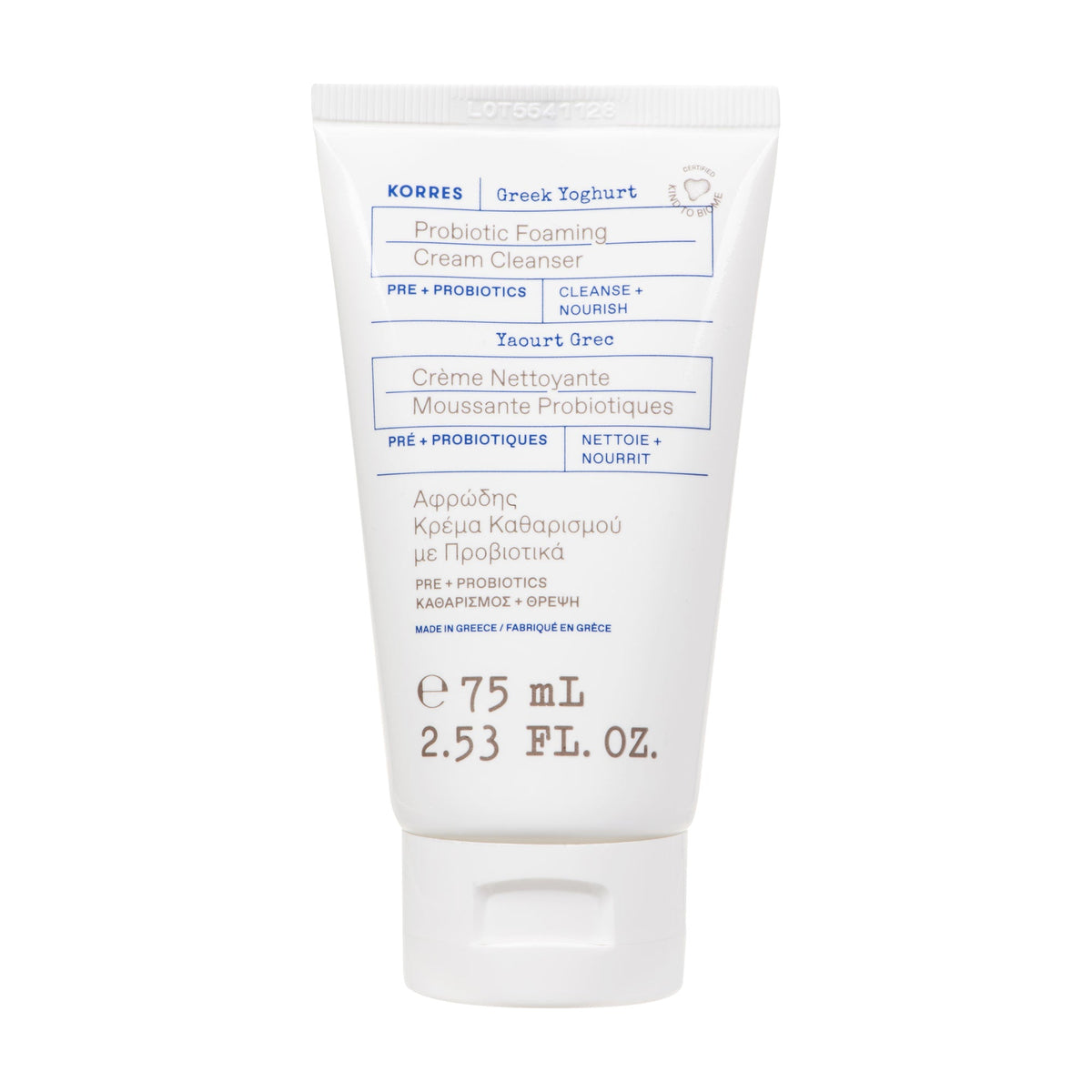 Yaourt Nettoyant Moussant - Probiotiques & Yaourt Grec - 75Ml