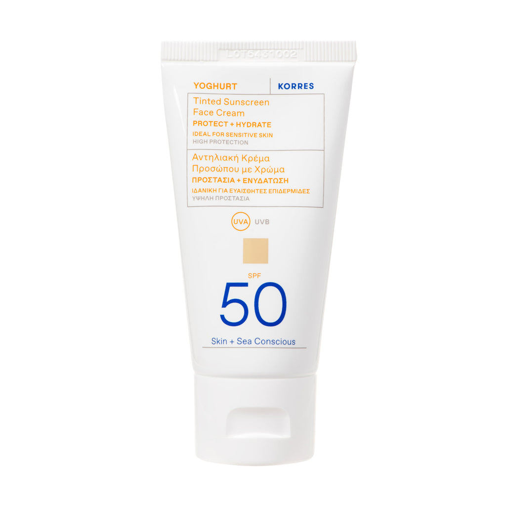 Solpleje Yoghurt Til Ansigtet Spf50 Farvet - 50 ml